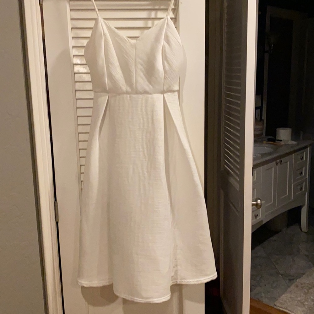 ASOS white midi dress